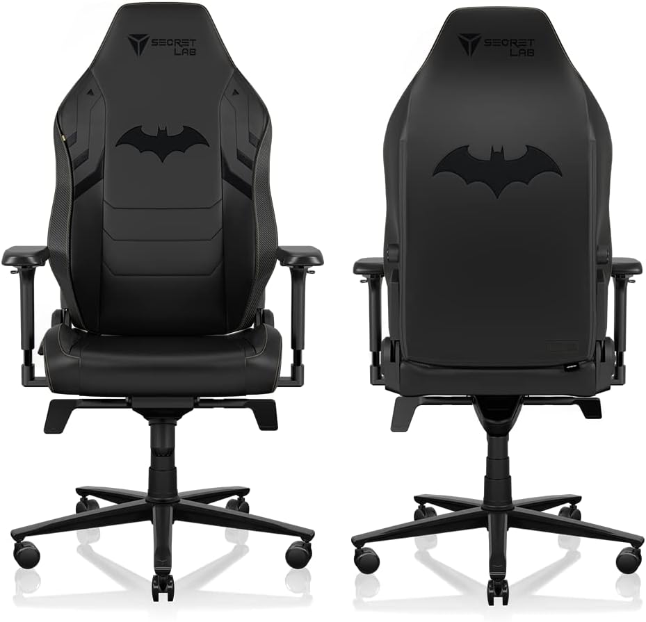 Secretlab Titan Evo Dark Knight Gaming Chair - Reclining, Ergonomic, Comfortable Computer Chair with 4D Armrests, Headrest & Lumbar Support - Regular - Black - Leatherette