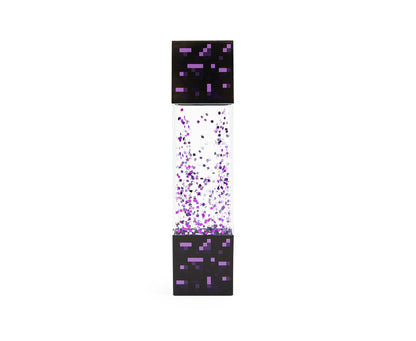 Minecraft Multi-Nether Portal Glitter Motion Lamp | LED Light, Bedside Table Lamp for Desk | Home Decor Accessories And Room Essentials | Official Video Game Collectible | 12 Inches Tall