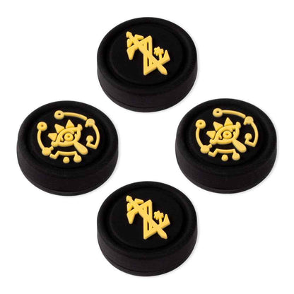 PERFECTSIGHT Switch Thumb Grips, Cute Joystick Caps for Nintendo Switch Lite/Switch OLED, 4 PCS Kawaii Thumbstick Cover Analog Stick Button Cover for NS Joycon Controller (Black Z Eyes)
