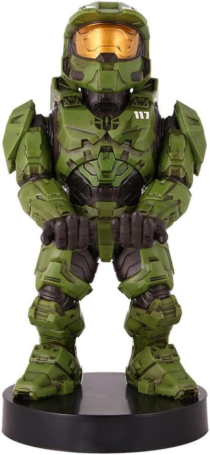 Exquisite Gaming: Halo: Master Chief - Mobile Phone & Gaming Controller Holder, Device Stand, Cable Guys, Xbox Licensed Figure, Green