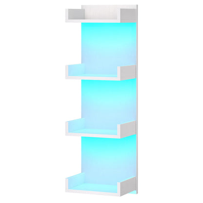HOOBRO Floating Wall Shelves with LED Lights, Floating Shelf Wall Mounted