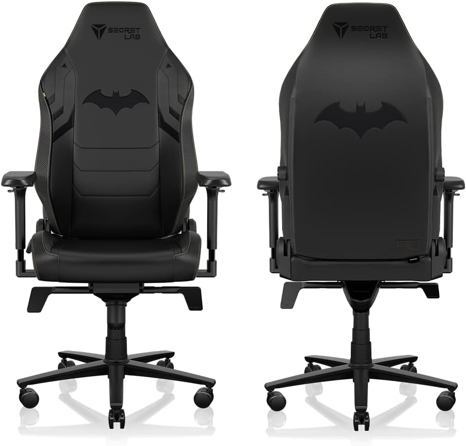 Secretlab Titan Evo Dark Knight Gaming Chair - Reclining, Ergonomic, Comfortable Computer Chair with 4D Armrests, Headrest & Lumbar Support - Regular - Black - Leatherette