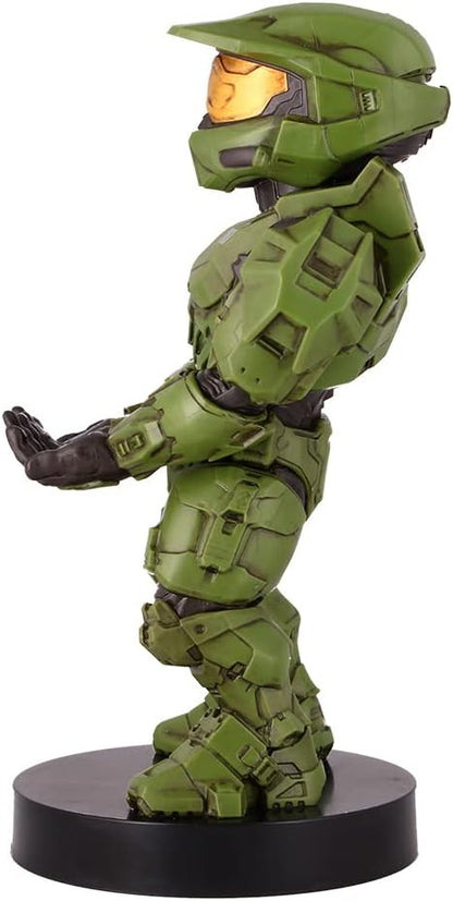 Exquisite Gaming: Halo: Master Chief - Mobile Phone & Gaming Controller Holder, Device Stand, Cable Guys, Xbox Licensed Figure, Green