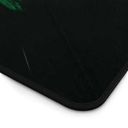Green Brushstroke Skull Desk Mat — Pirate Gaming Mousepad