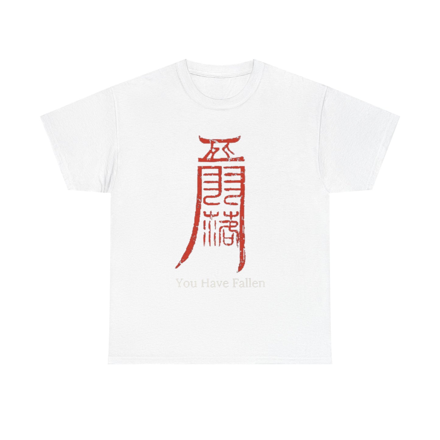 Camiseta — Diseño Gráfico 'Has Caído' Kanji Rojo (Estilo Gamer/Anime)