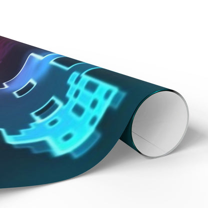 Neon Galaxy Retro Wrapping Paper Roll — Cosmic Arcade Gift Wrap
