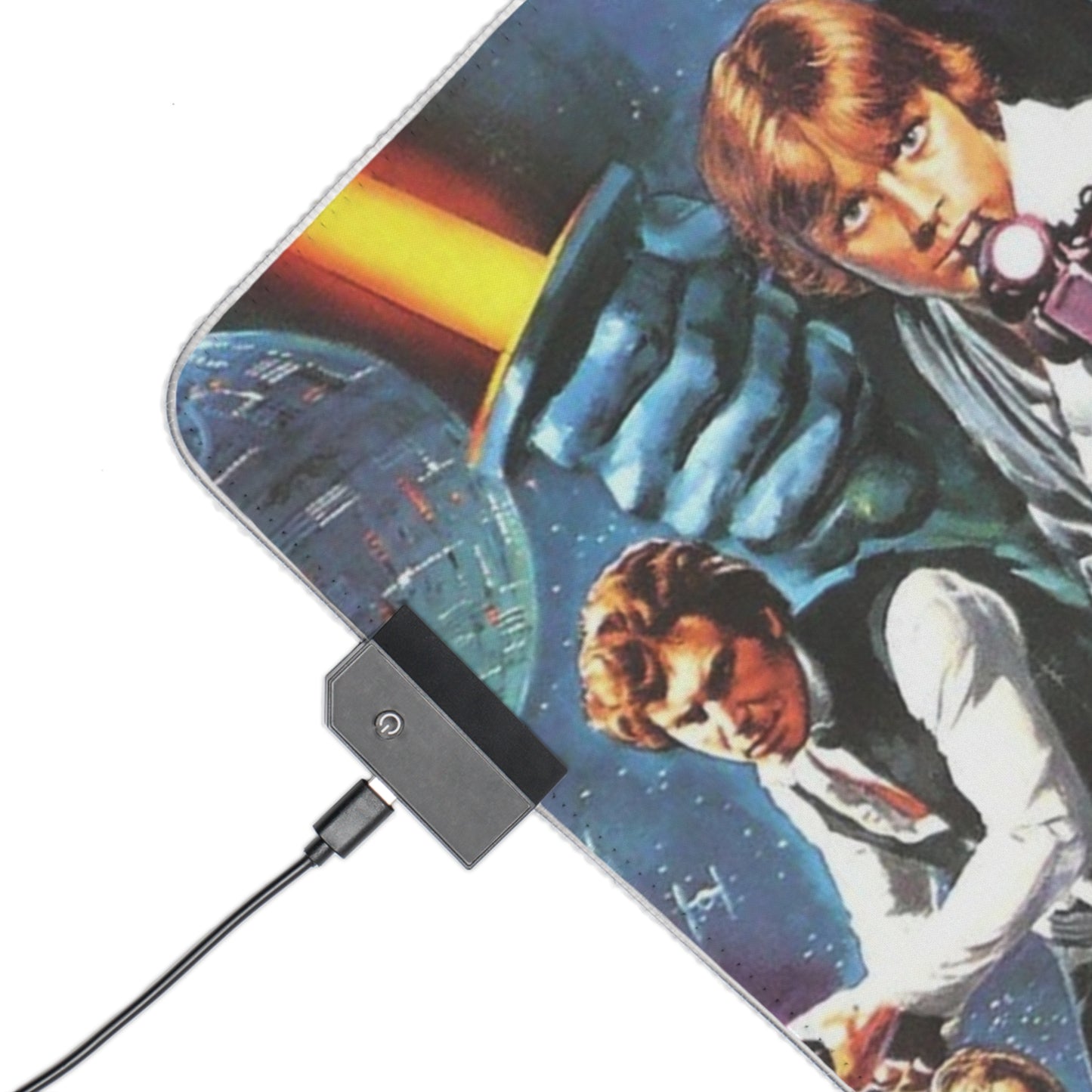 Star Wars LED Gaming Mouse Pad — Retro Poster RGB Desk Mat