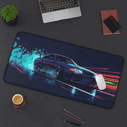 Racing Night Desk Mat — Retro Sports Car Gamer Mouse Pad