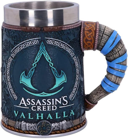 Assassin's Creed Tankard – Officially Licensed Valhalla Viking Resin Mug with Stainless Steel