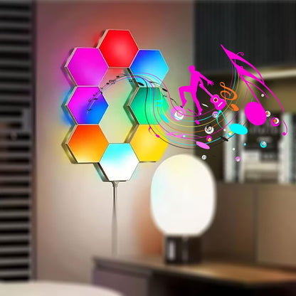 Vcwtty Hexagon Light Panels with Remote, 13 Colors, 6 Pack