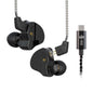 YINYOO KZ-ZST Colorful Hybrid Banlance Armature with Dynamic Ear Earphone 1BA+1DD HiFi Headset KZ in Ear Monitor Headphone Wired Earbuds IEM Earphone Gaming Ear Buds (Colorful/zst Without Microphone)