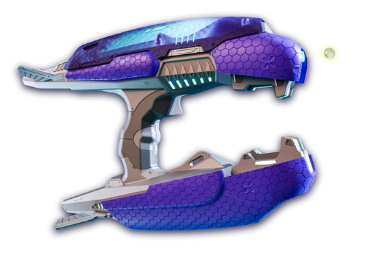 Gel Blaster Halo Plasma Blaster – Type-25 Glow-in-The-Dark Gel Ball Blaster with Starfire Gellets™, Includes Tracer Function – Officially Licensed Replica - 14+
