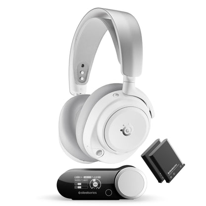 SteelSeries Arctis Nova Pro Omni - Hi-Res Wireless Gaming Headset, 96kHz/24bit, ANC, ClearCast Pro Mic, AI Noise Rejection, Mobile App, Mix 2.4GHz + BT, OmniPlay PC+PlayStation+Xbox - Midnight Blue