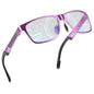 ANYLUV Blue Light Blocking Glasses Men Computer Gaming Glasses Lightweight Al-Mg Metal Anti Eyestrain UV400 Clear Lens Eye Protection 