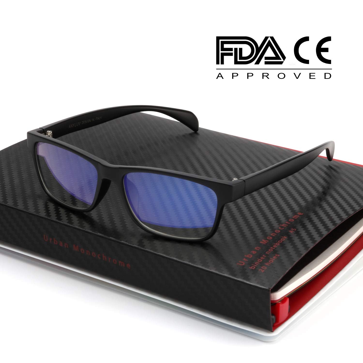 ANYLUV Blue Light Blocking Glasses Men Computer Gaming Glasses Lightweight Al-Mg Metal Anti Eyestrain UV400 Clear Lens Eye Protection 