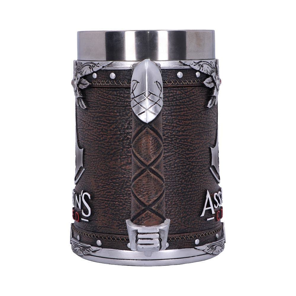 Nemesis Now Video Game Merch Tankard, Hand-Painted Resin Beer Mug, Stainless Steel Removable Insert, Gamer Gifts, 15.5cm - Assassin's Creed The Creed