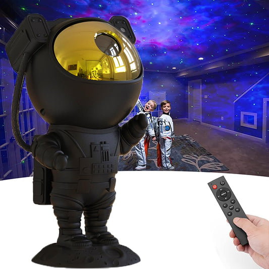 Star Projector,Galaxy Night Light,Astronaut Starry Nebula Ceiling LED Lamp with Timer and Remote, Gift for Kids Adults for Bedroom, Birthdays,Christmas, Valentine's Day.(Black Gold)