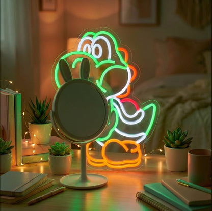 Anime Neon Sign Dinosaurs Neon Sign Dimmable LED Neon Lights for Bedroom Wall Decor Game Room Decor Dinosaur Decor for Kids Boys Man Cave, Gifts for Game Fans