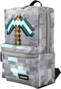 Minecraft Axe Print Gray Backpack