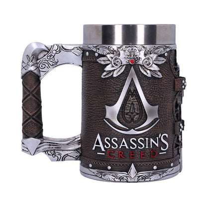 Nemesis Now Video Game Merch Tankard, Hand-Painted Resin Beer Mug, Stainless Steel Removable Insert, Gamer Gifts, 15.5cm - Assassin's Creed The Creed