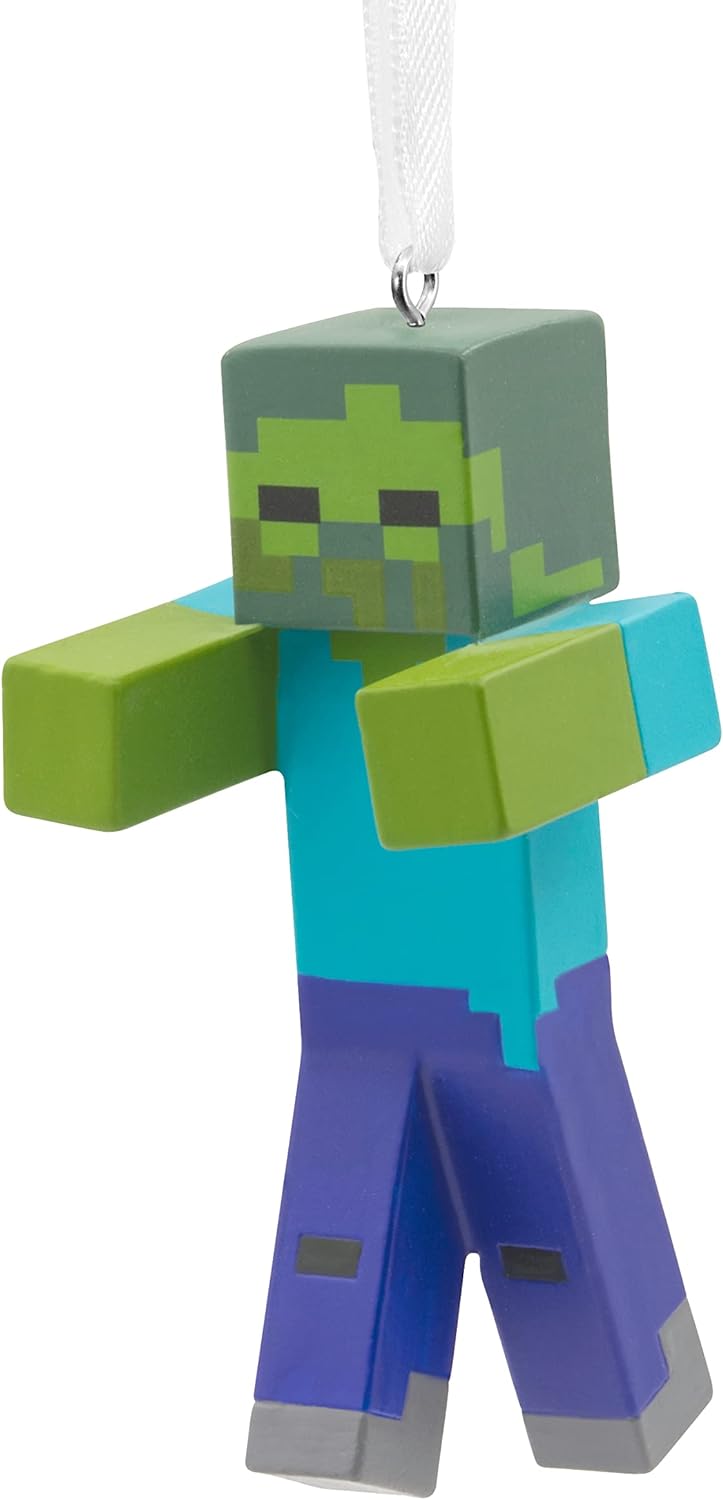 Hallmark Minecraft Zombie Christmas Ornament 1.48 x 3.05 x 1.29 inches