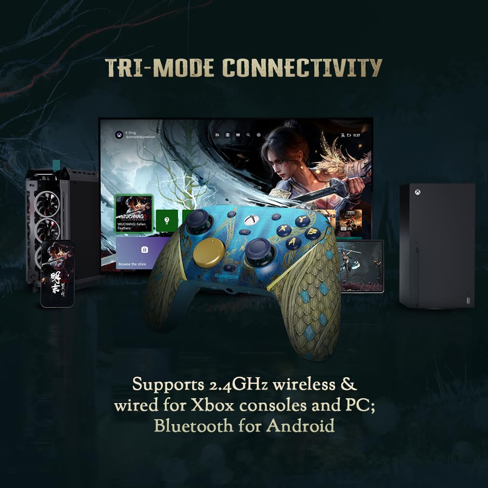 GameSir G7 Pro Wireless Gaming Controller for Xbox Series X|S, Xbox One, PC, Android, Game Controller with TMR Sticks ,Hall Effect Analog Triggers, 1000Hz Polling Rate 【Wuchang: Fallen Feathers Edition】