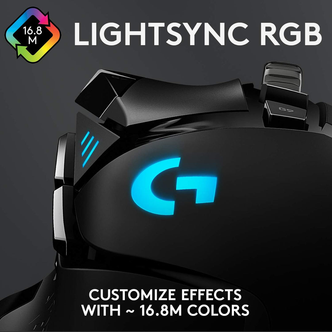 Logitech G502 HERO High Performance Wired Gaming Mouse, HERO 25K Sensor, 25,600 DPI, RGB, Adjustable Weights, 11 Programmable Buttons, On-Board Memory, PC / Mac