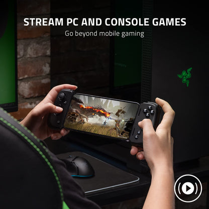 Razer Kishi V2 Mobile Gaming Controller for Android: Console Quality Controls - Universal Fit - Stream PC, Xbox, PlayStation, Touch Screen Android Games - Customizable Triggers - Ergonomic Design