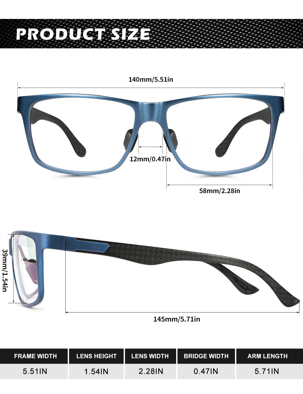ANYLUV Blue Light Blocking Glasses Men Computer Gaming Glasses Lightweight Al-Mg Metal Anti Eyestrain UV400 Clear Lens Eye Protection 