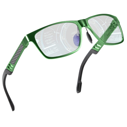 ANYLUV Blue Light Blocking Glasses Men Computer Gaming Glasses Lightweight Al-Mg Metal Anti Eyestrain UV400 Clear Lens Eye Protection 