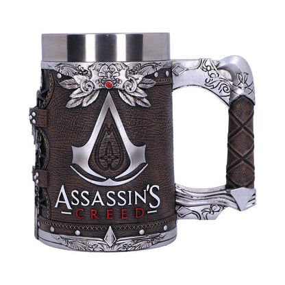 Nemesis Now Video Game Merch Tankard, Hand-Painted Resin Beer Mug, Stainless Steel Removable Insert, Gamer Gifts, 15.5cm - Assassin's Creed The Creed