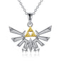 YFN Zelda Necklace Sterling Silver Triforce Pendant Zelda Jewelry Gifts for Men Women