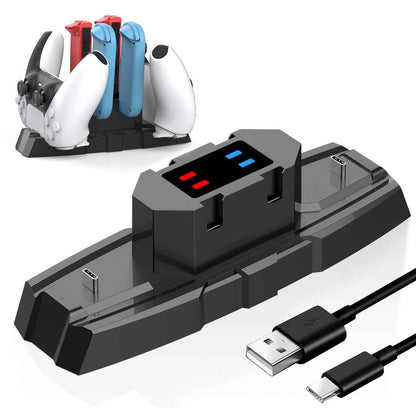 Switch Controller Charger | 6 in 1 Charging Station for Nintendo Switch & Pro Controllers