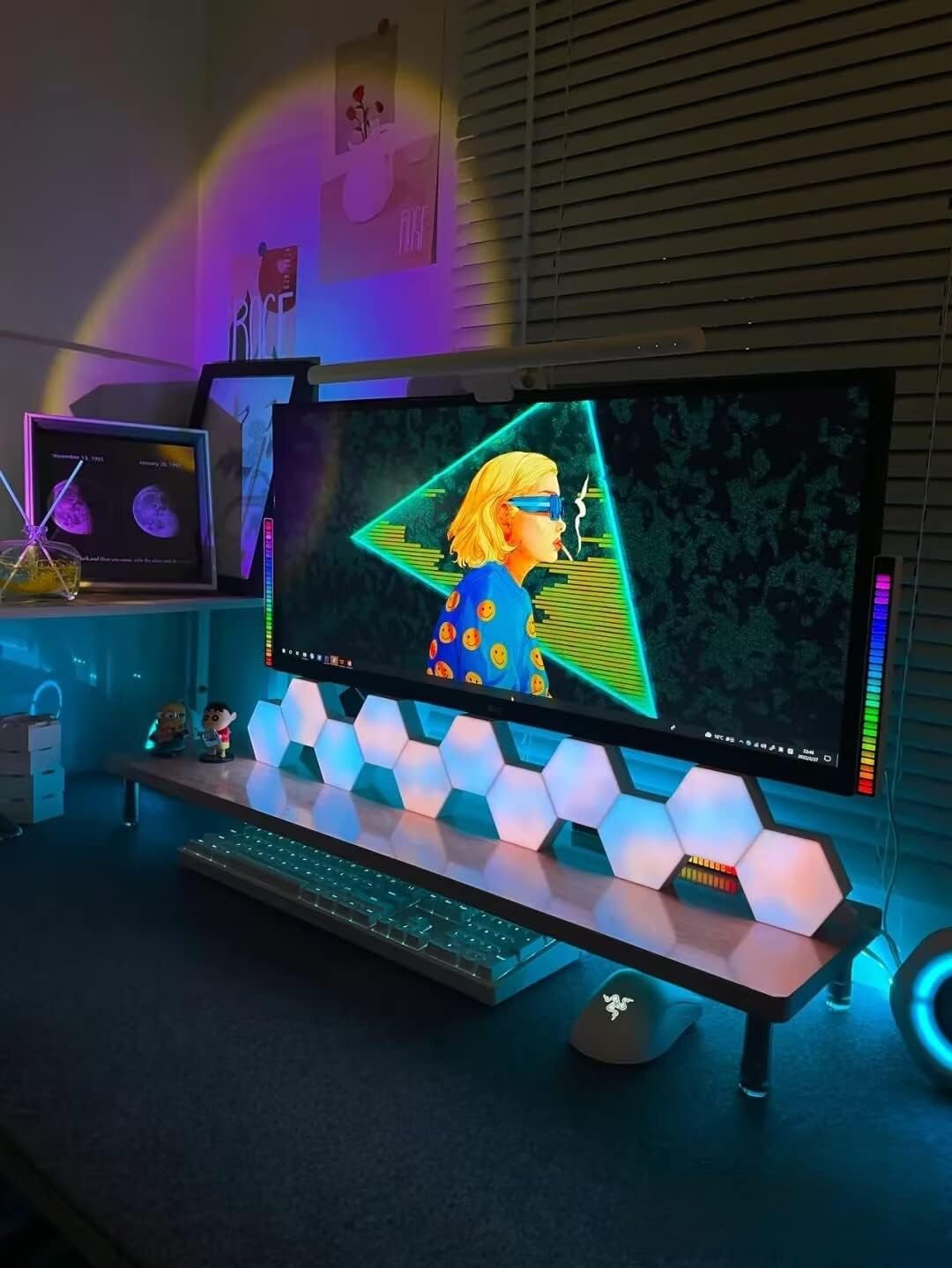 Vcwtty Hexagon Light Panels with Remote, 13 Colors, 6 Pack