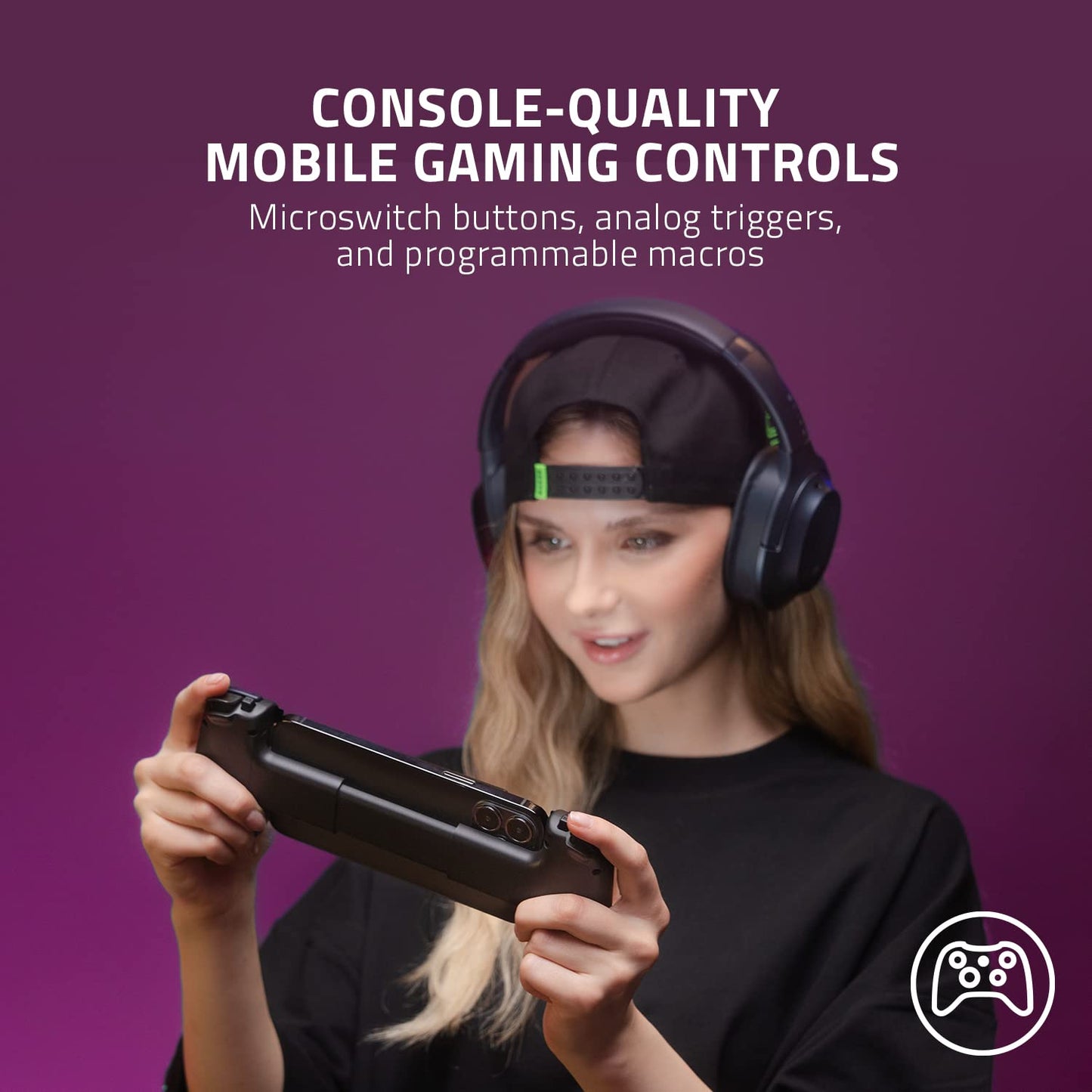 Razer Kishi V2 Mobile Gaming Controller for Android: Console Quality Controls - Universal Fit - Stream PC, Xbox, PlayStation, Touch Screen Android Games - Customizable Triggers - Ergonomic Design