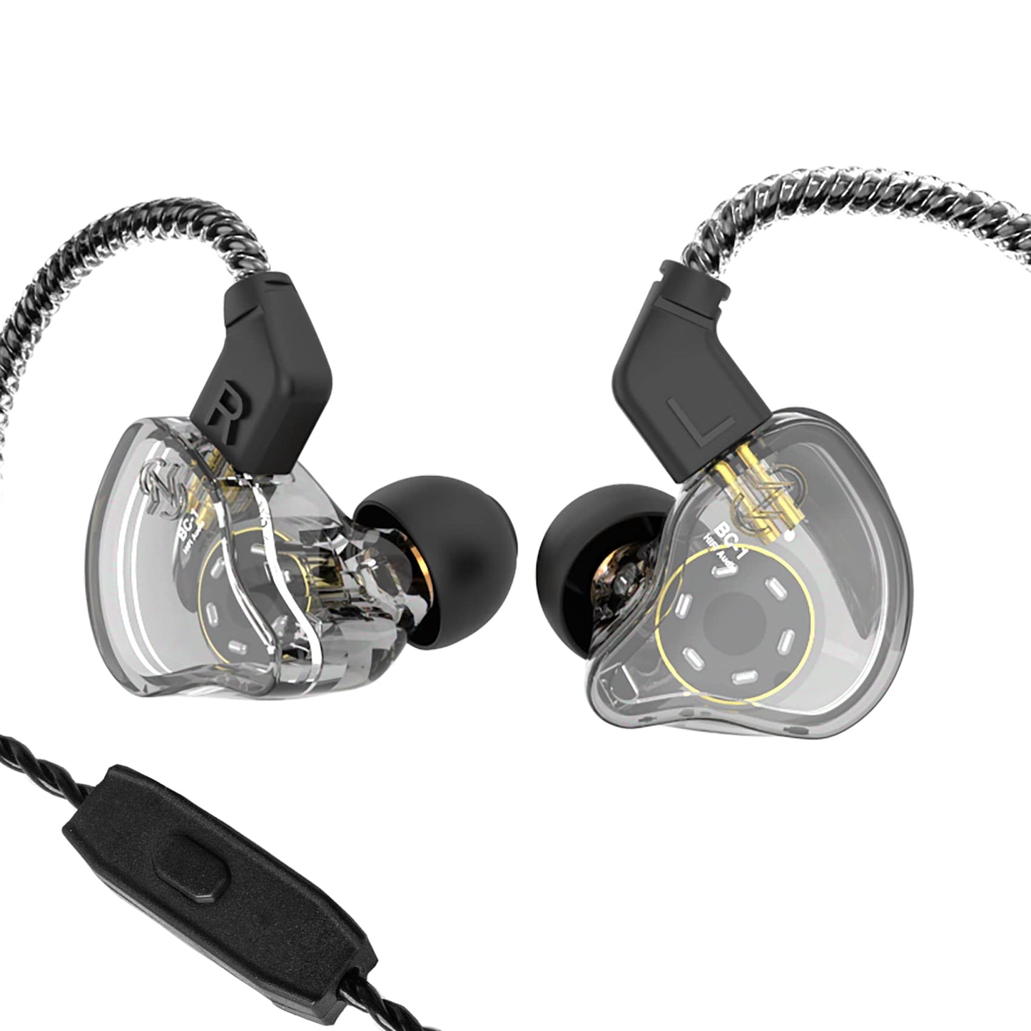 YINYOO KZ-ZST Colorful Hybrid Banlance Armature with Dynamic Ear Earphone 1BA+1DD HiFi Headset KZ in Ear Monitor Headphone Wired Earbuds IEM Earphone Gaming Ear Buds (Colorful/zst Without Microphone)
