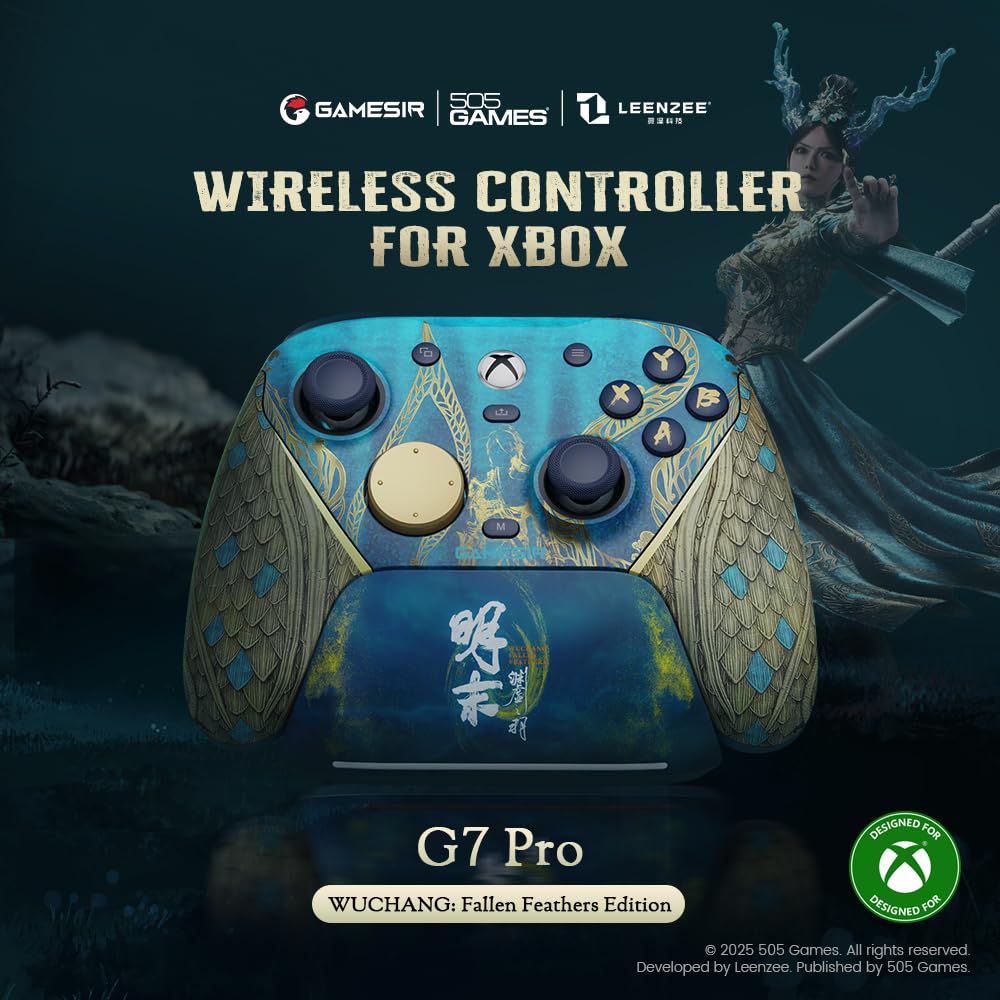 GameSir G7 Pro Wireless Gaming Controller for Xbox Series X|S, Xbox One, PC, Android, Game Controller with TMR Sticks ,Hall Effect Analog Triggers, 1000Hz Polling Rate 【Wuchang: Fallen Feathers Edition】