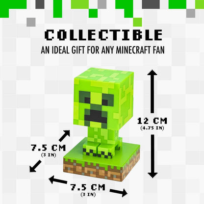 Paladone Minecraft Creeper Light, 3D Lamp - Officially Licensed Night Light - 12 cm Tall, Battery Powered, Gaming Room and Bedroom Decor for Minecraft Gamers