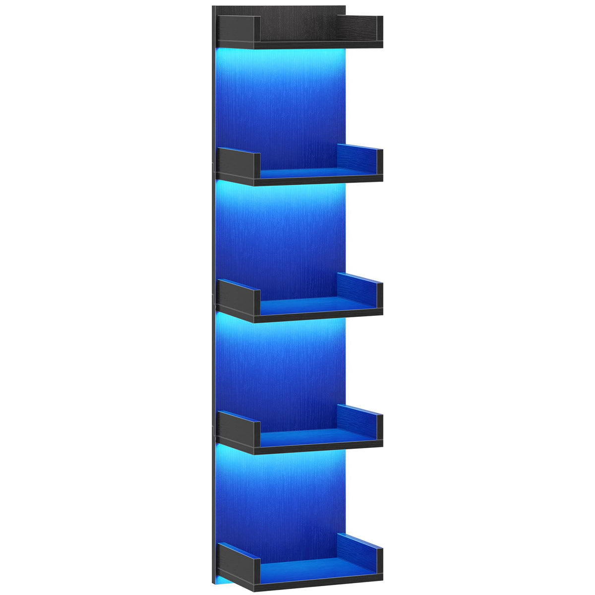 HOOBRO Floating Wall Shelves with LED Lights, Floating Shelf Wall Mounted