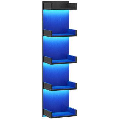 HOOBRO Floating Wall Shelves with LED Lights, Floating Shelf Wall Mounted