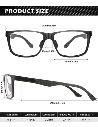 ANYLUV Blue Light Blocking Glasses Men Computer Gaming Glasses Lightweight Al-Mg Metal Anti Eyestrain UV400 Clear Lens Eye Protection 