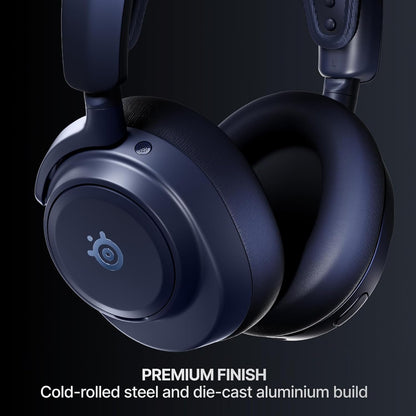 SteelSeries Arctis Nova Pro Omni - Hi-Res Wireless Gaming Headset, 96kHz/24bit, ANC, ClearCast Pro Mic, AI Noise Rejection, Mobile App, Mix 2.4GHz + BT, OmniPlay PC+PlayStation+Xbox - Midnight Blue