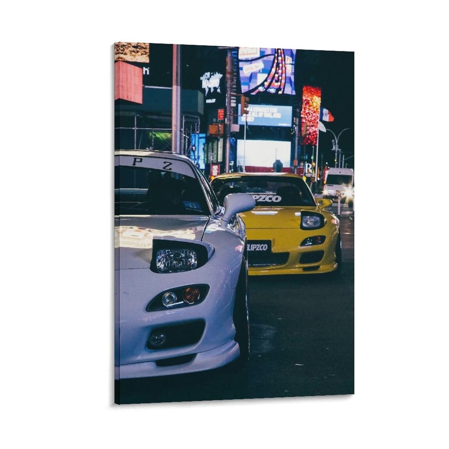 Fbroceh JDM Style Car Battle Poster Aesthetic Street Racing Wall Art Decorative Canvas Print for Home Room Bedroom 12x18inch(30x45cm)