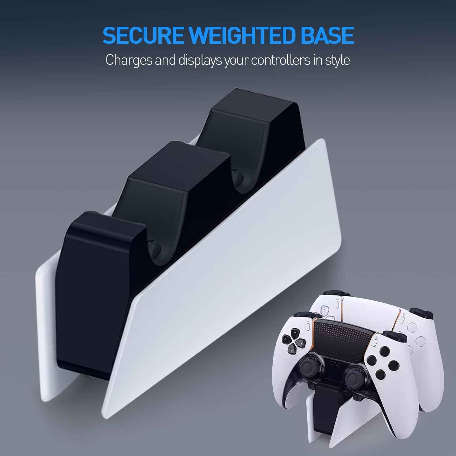 PS5 Controller Charger | Dual Charging Dock - Charge Two Controllers Fast