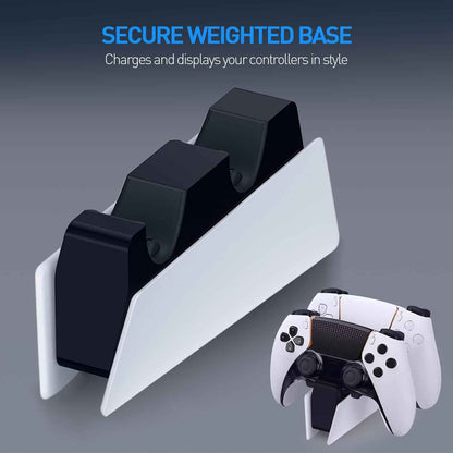 PS5 Controller Charger | Dual Charging Dock - Charge Two Controllers Fast
