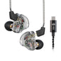 YINYOO KZ-ZST Colorful Hybrid Banlance Armature with Dynamic Ear Earphone 1BA+1DD HiFi Headset KZ in Ear Monitor Headphone Wired Earbuds IEM Earphone Gaming Ear Buds (Colorful/zst Without Microphone)