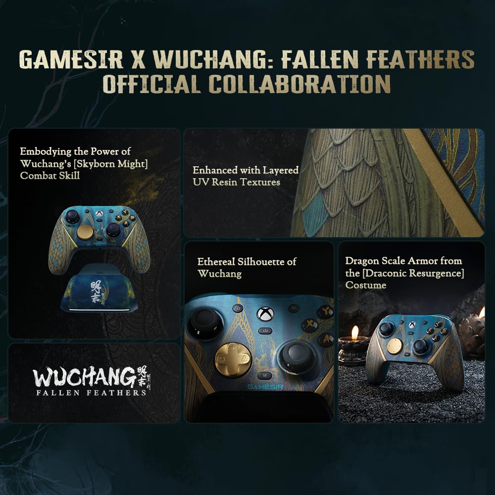 GameSir G7 Pro Wireless Gaming Controller for Xbox Series X|S, Xbox One, PC, Android, Game Controller with TMR Sticks ,Hall Effect Analog Triggers, 1000Hz Polling Rate 【Wuchang: Fallen Feathers Edition】