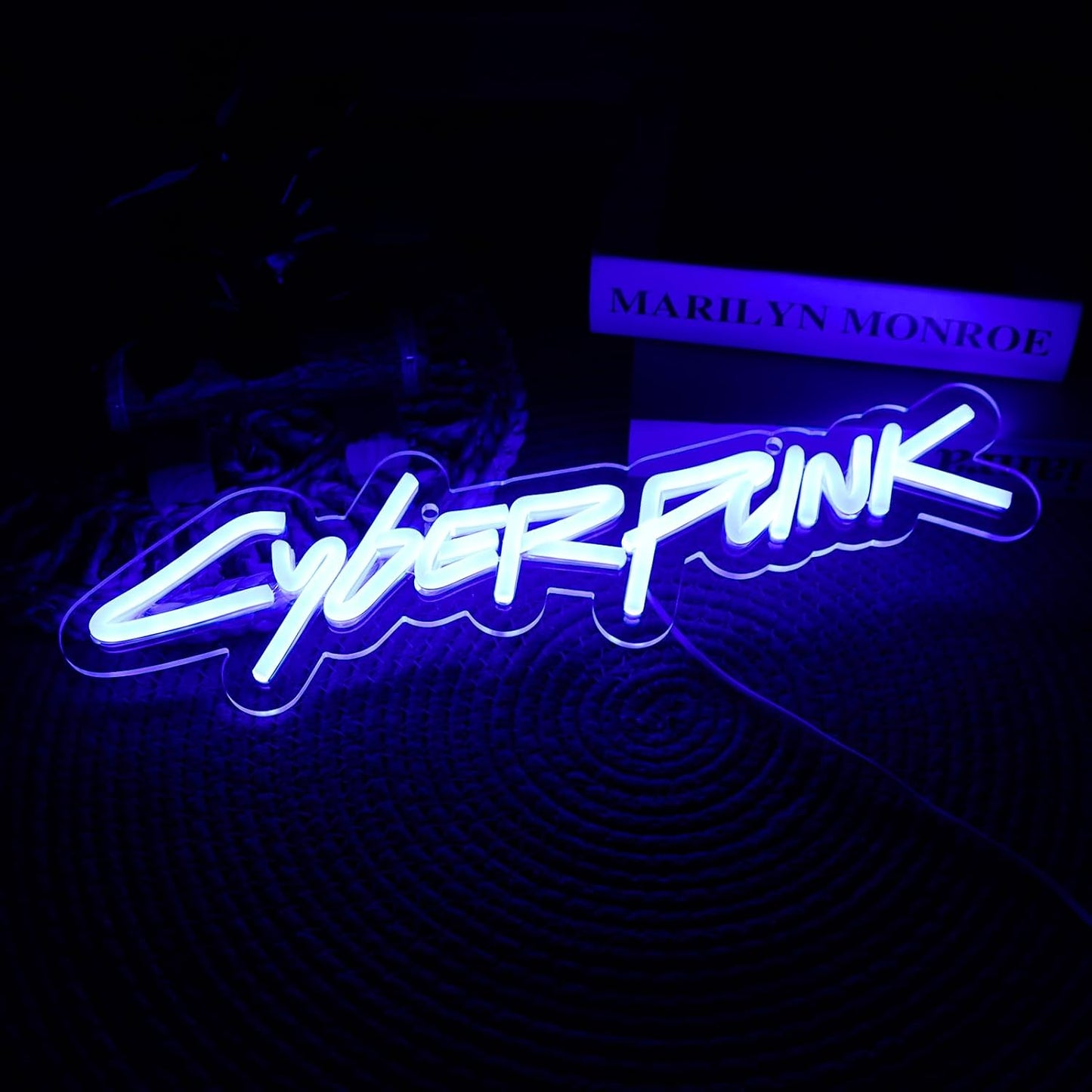 WonderfulLife Game Cyberpunk Neon Sign for Game Zone Decor,Shooting Games Led Lights for Man Cave Gaming Room Internet Bar or Bedroom Decoration.5V USB Powered,Easy Hanging.