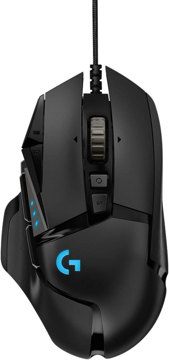 Logitech G502 HERO High Performance Wired Gaming Mouse, HERO 25K Sensor, 25,600 DPI, RGB, Adjustable Weights, 11 Programmable Buttons, On-Board Memory, PC / Mac