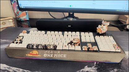 Computer keyborads PBT Dye Upgrade 68 Keycap Set Profile Keycaps Keyset with Puller for Cherry Mx Gateron Kailh Switch Mechanical Keyboard Japanese Anime Series (12-one Piece Zoro)